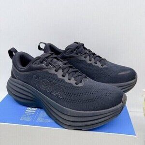 HOKA One One Bondi 8 Running Shoes Sneaker Black Mens Size US 7.5 D